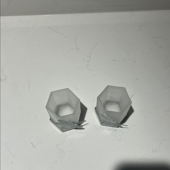 Frosted Glass Dragonfly Votive Candle Holders - Picture 2 of 5